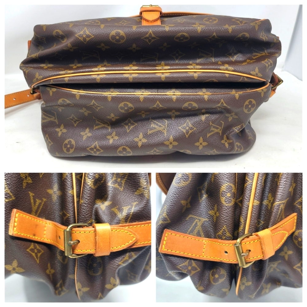 Louis Vuitton Saumur 35 Monogram Canvas Shoulder Crossbody Hand Bag Vintage Auth - Picture 11 of 14